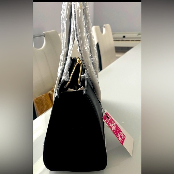 TRINA Turk Colorblock satchel with shoulder strap. Retail $138 - Picture 6 of 8